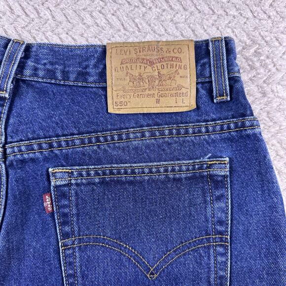 VTG Levi's Womens Tapered Leg 550 Jeans Relaxed Fit 1999 High Rise Size 16W L‎ - Picture 6 of 16